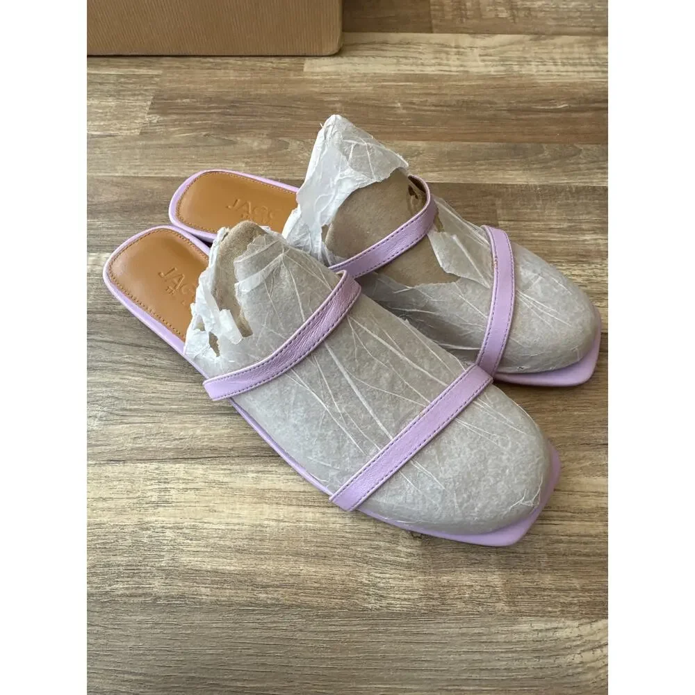 Women's Jagger the Label Double Strap Sprung Flat in Lilac size 9 Soft Girl Boho - Picture 2 of 5